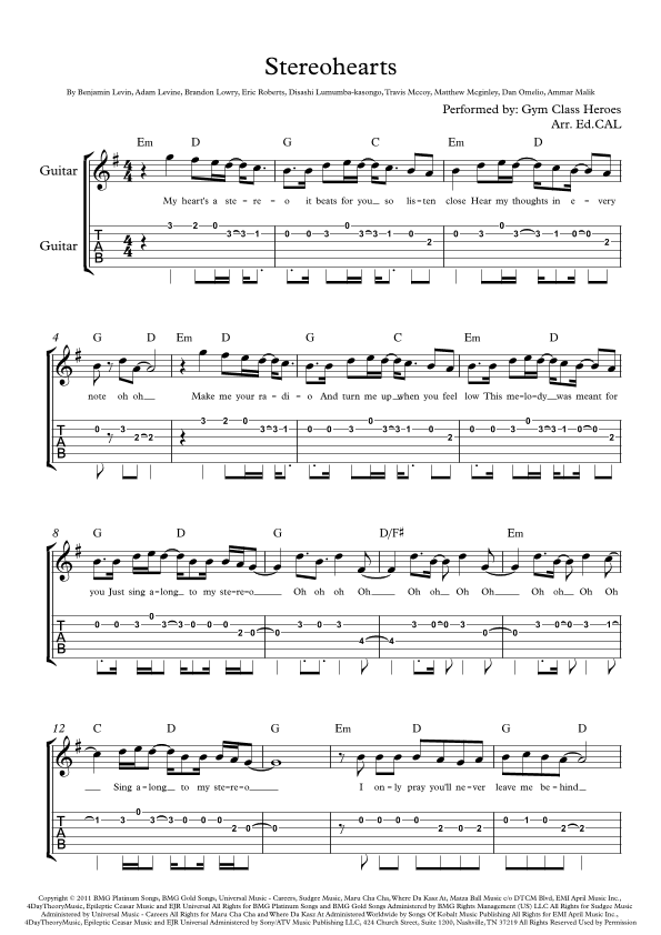 Stereo Hearts (arr. Arr. Ed.CAL)