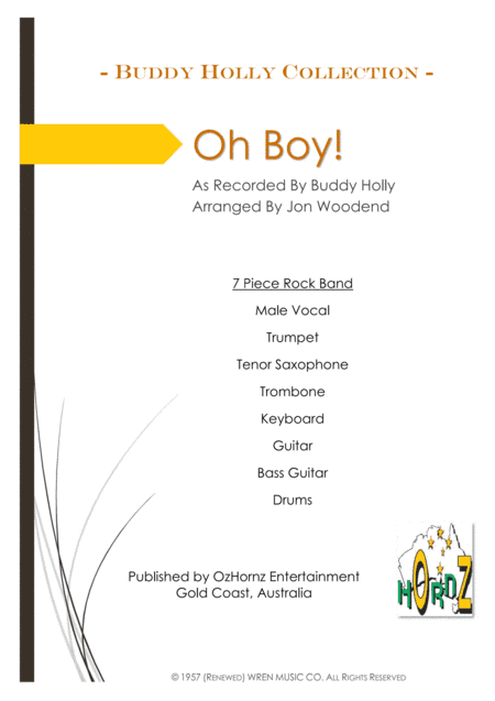 Oh Boy! (arr. Jon Woodend)