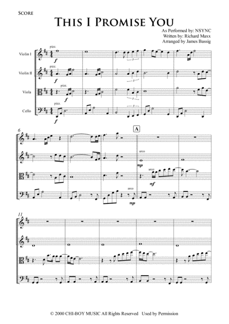 This I Promise You (arr. James Bassig)