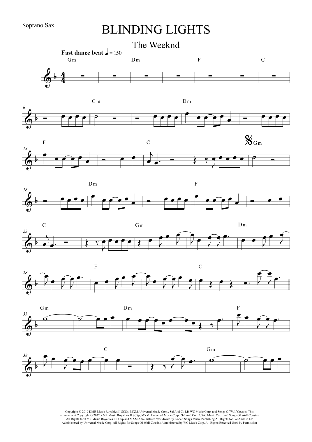 Blinding Lights (arr. The Sheet Music Library)