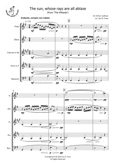 The sun, whose rays are all ablaze (arr. Ian D. Crew)