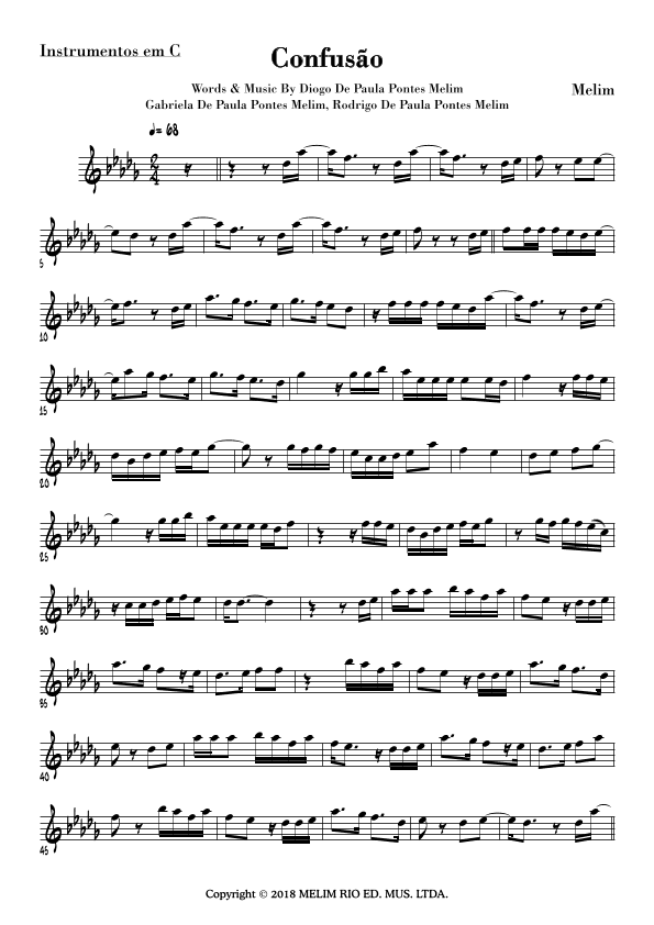 Confusao (arr. Escrita Musical)