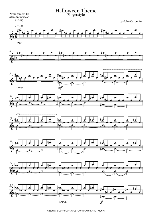 Halloween Theme (arr. Alan Anunciação)