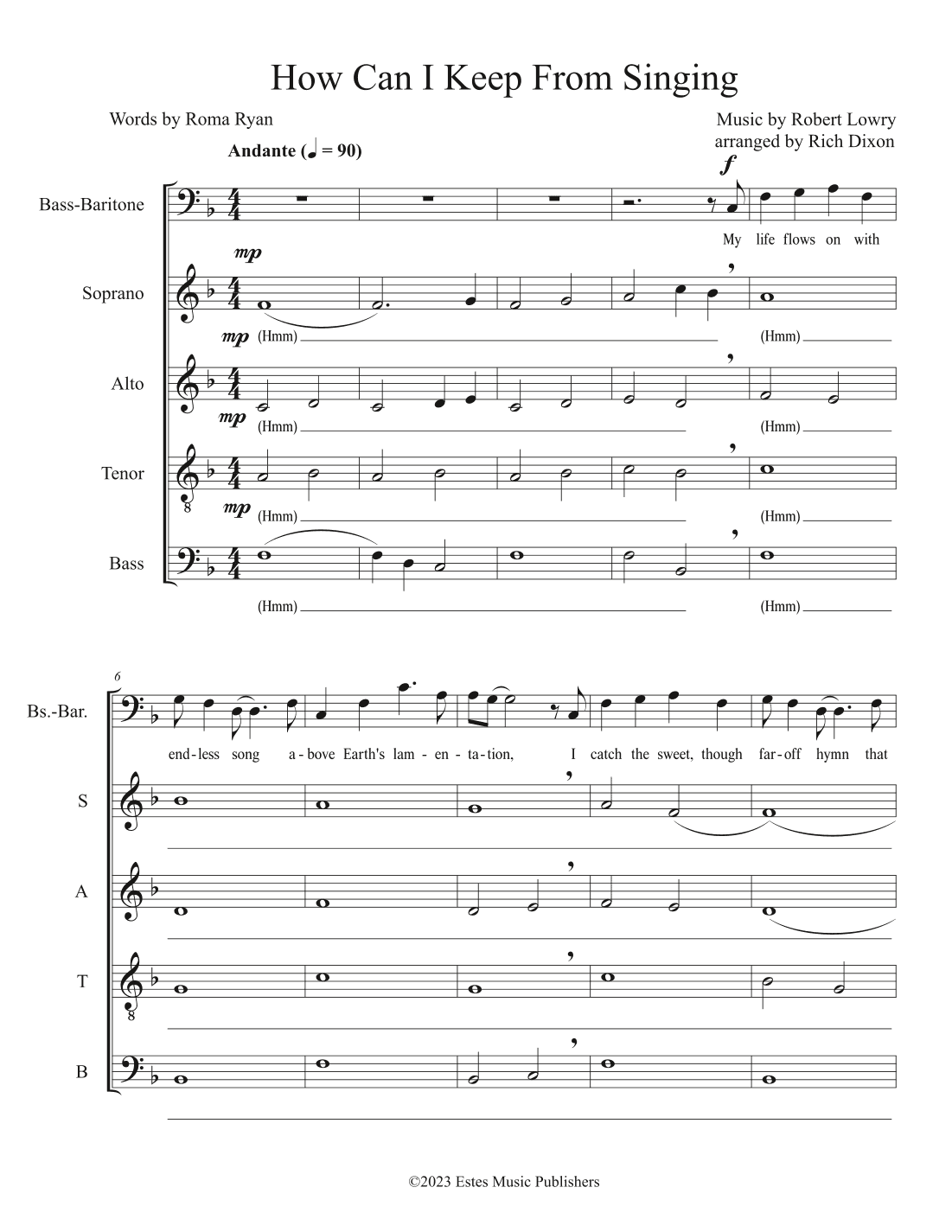How Can I Keep From Singing (arr. J. Richard Dixon)