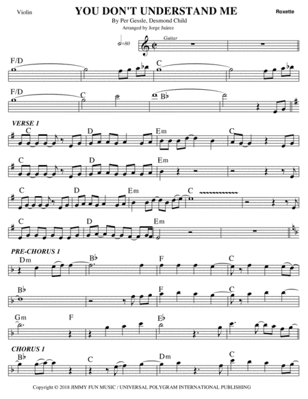 You Don't Understand Me (arr. Jorge Juárez)