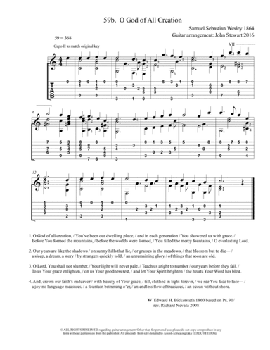 59b. O God of All Creation (arr. John Stewart 2016)