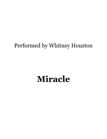 Miracle (arr. Ronn M)