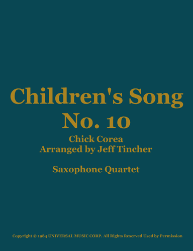 Children's Song No. 10 (arr. Jeff Tincher)