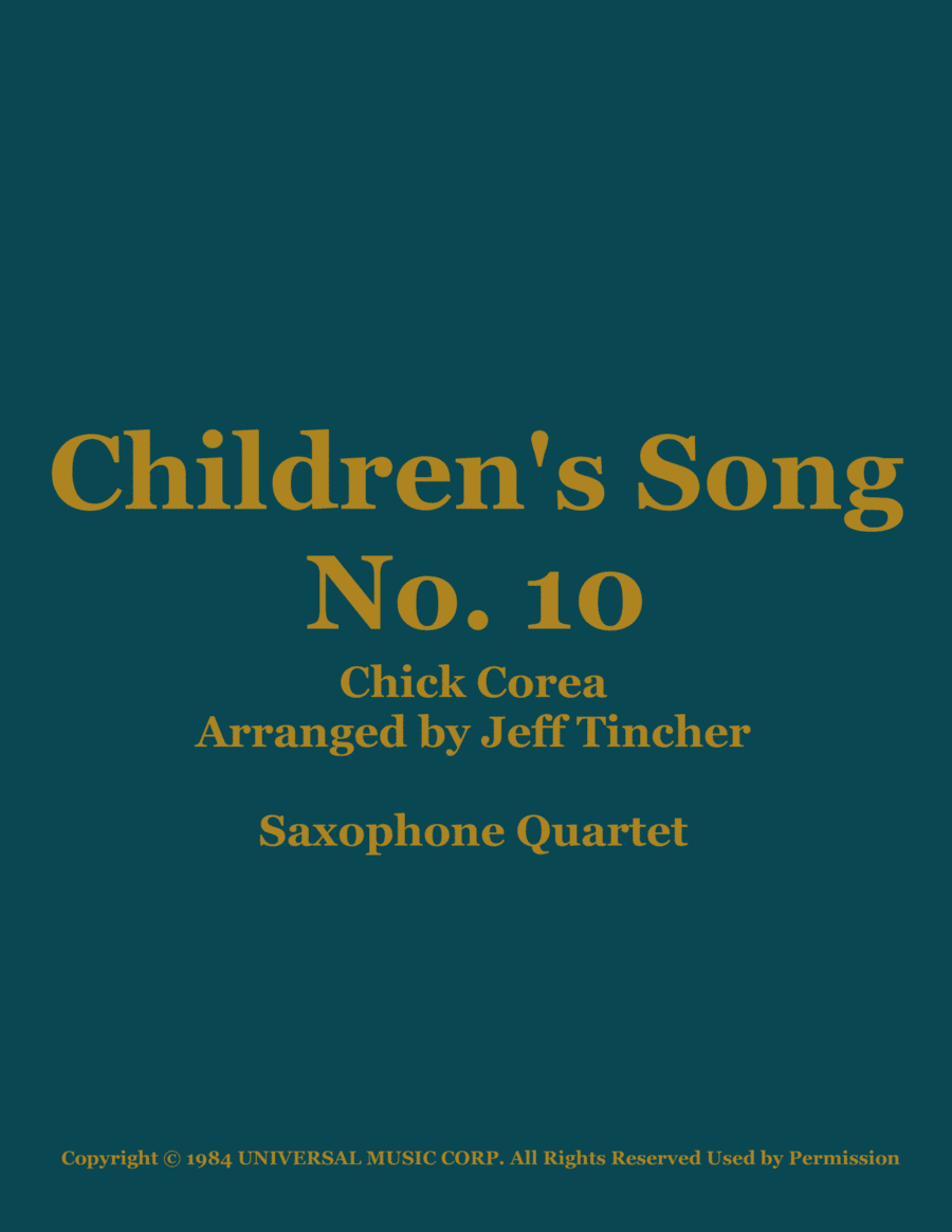 Children's Song No. 10 (arr. Jeff Tincher)