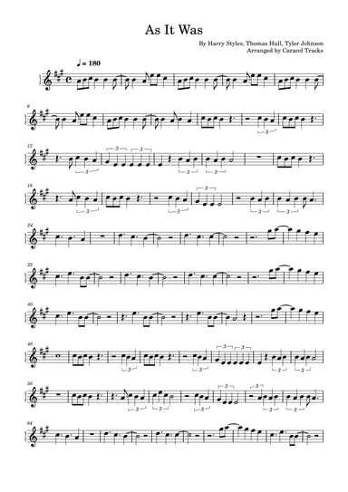 As It Was (arr. Caracol Tracks)