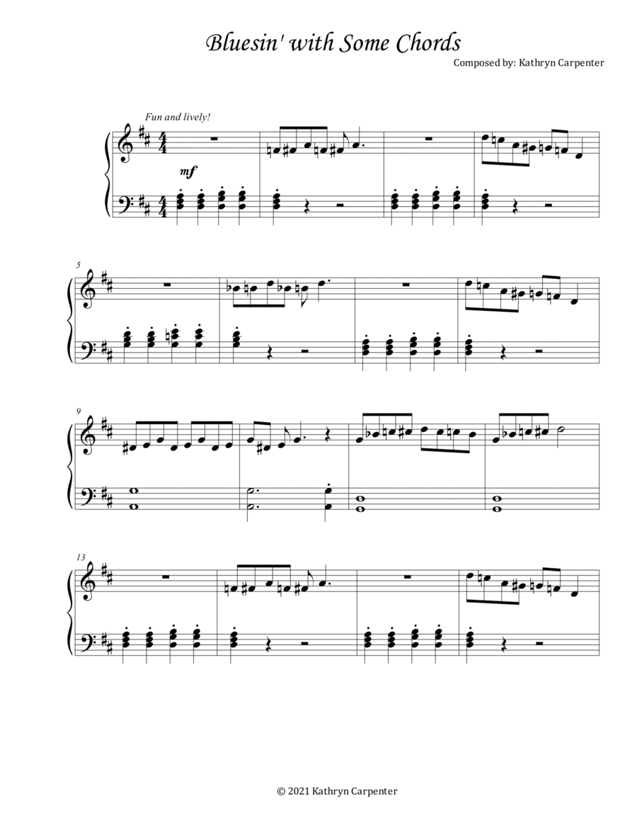 Bluesn' with Some Chords (D major, A major)