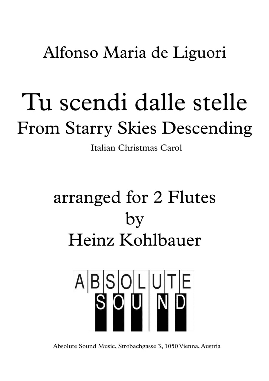 Tu scendi dalle stelle - From starry skies descending for 2 Flutes (arr. Heinz Kohlbauer)