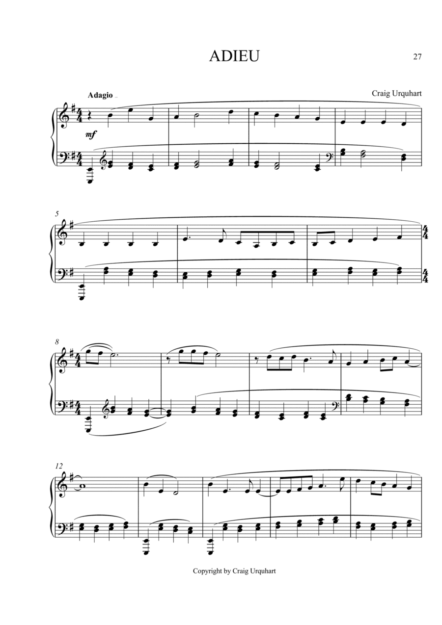 Craig Urquhart - ADIEU