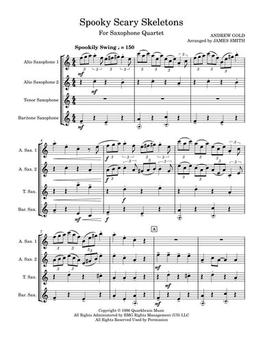 Spooky Scary Skeletons (arr. James Smith)