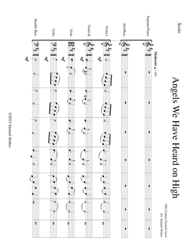 Angels We Have Heard on High - beginning string orchestra and 2-part choir (arr. Samuel Stokes)