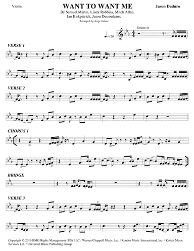 Want To Want Me (arr. Jorge Juárez)