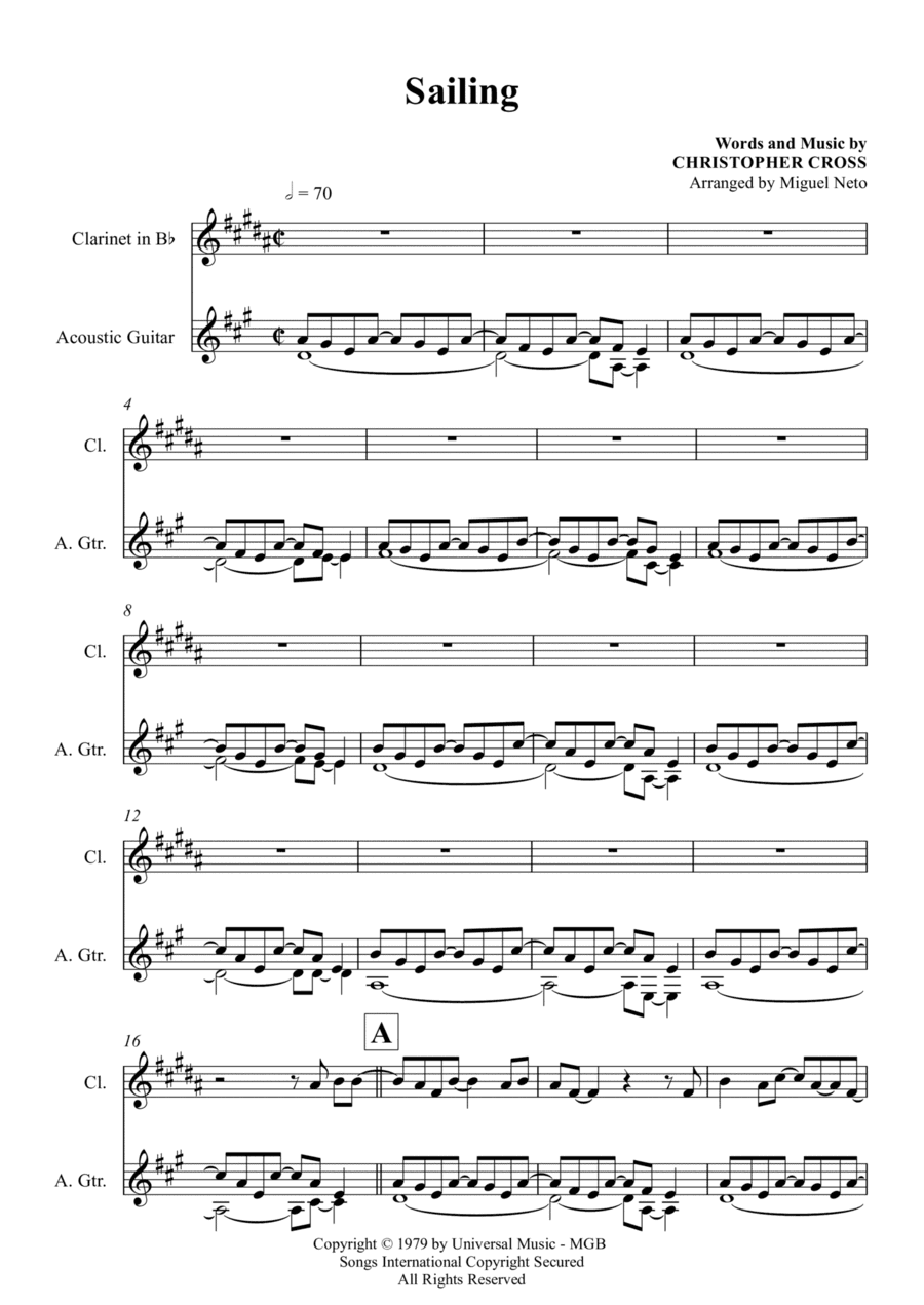 Sailing (arr. Miguel Neto)