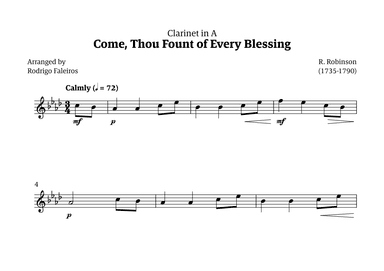 Come Thou Fount of Every Blessing (arr. Rodrigo Faleiros)