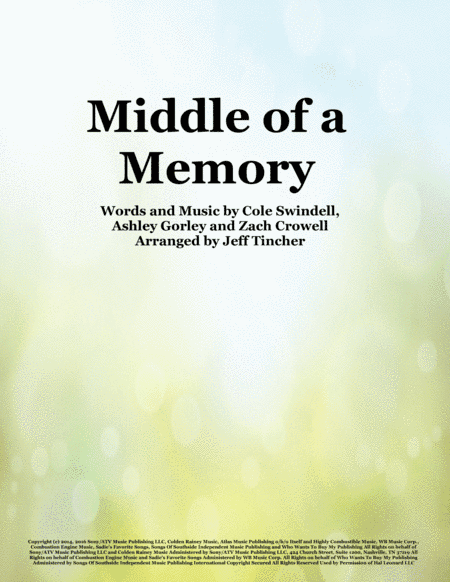 Middle Of A Memory (arr. Jeff Tincher)