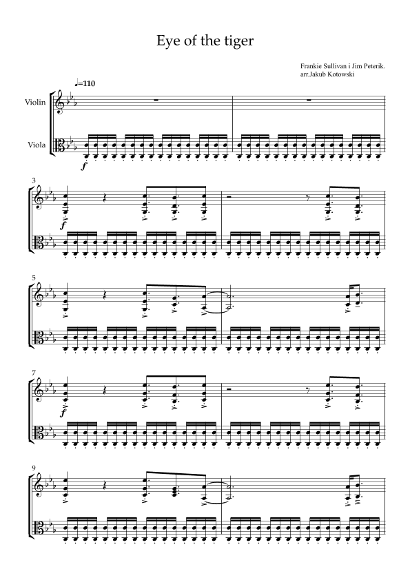 Eye Of The Tiger (arr. Jakub Kotowski)