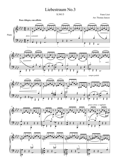 Liebestraum No.3  (Love Dream) (arr. Thomas Jancso)