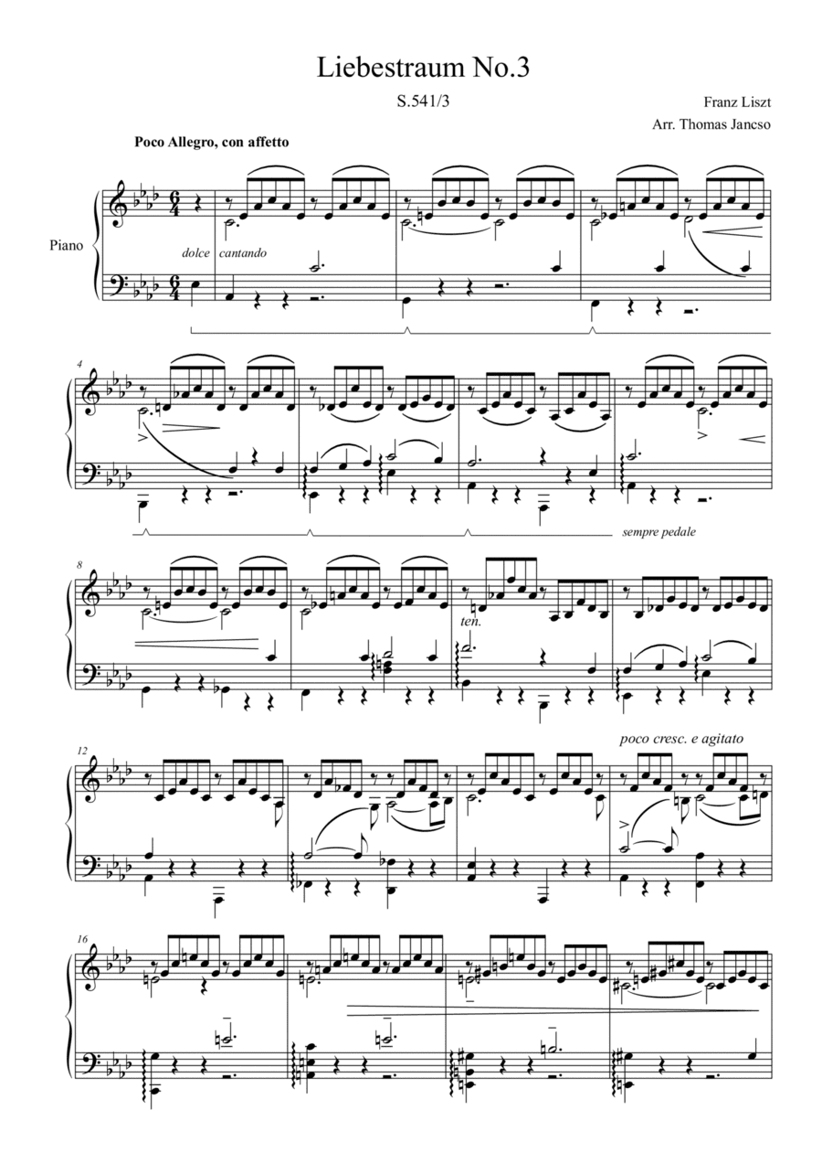 Liebestraum No.3  (Love Dream) (arr. Thomas Jancso)