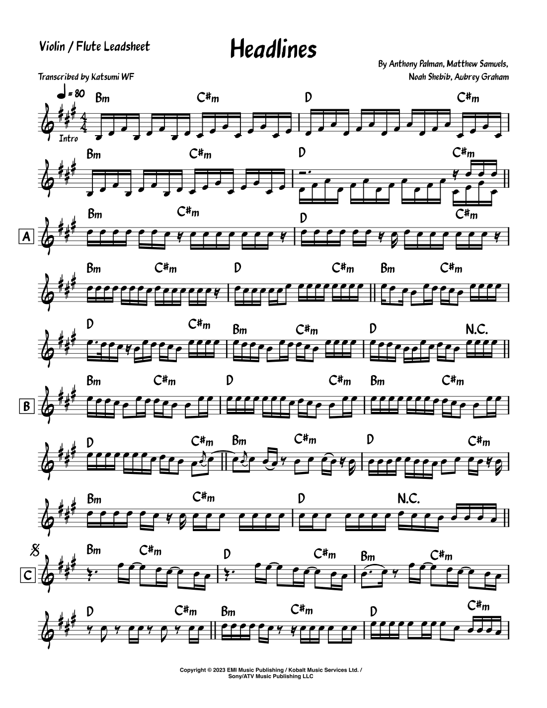 Headlines (arr. Katsumi WF)