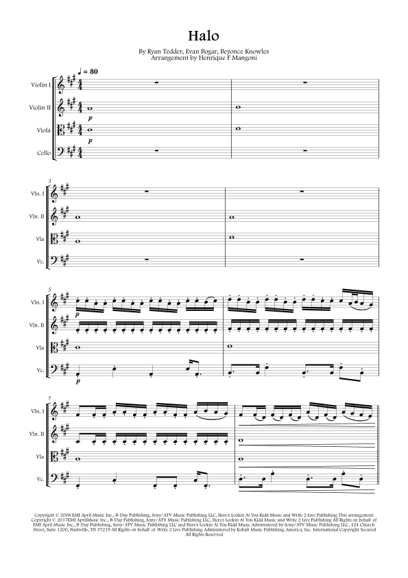 Halo (arr. Henrique F Mangoni)