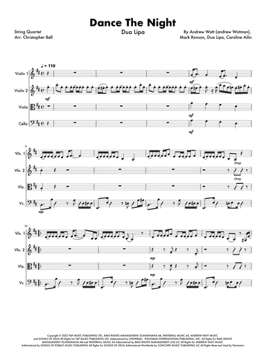 Dance The Night (arr. Christopher Bell)