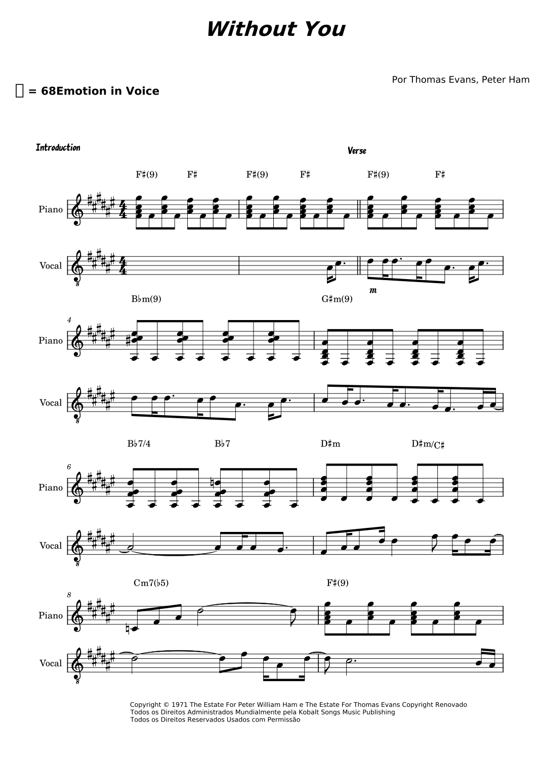 Without You (arr. Cleber Correia)