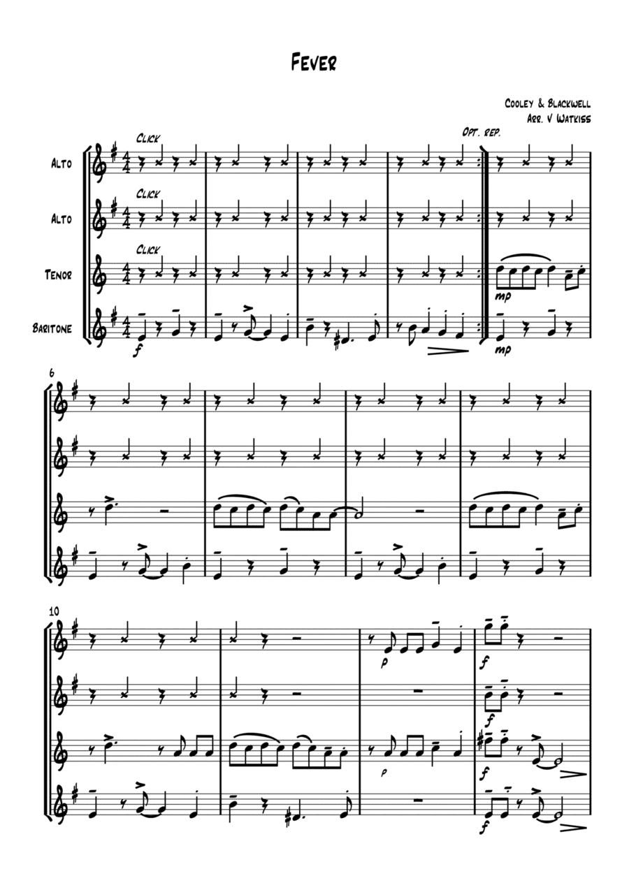 Fever (arr. Verena Watkiss)