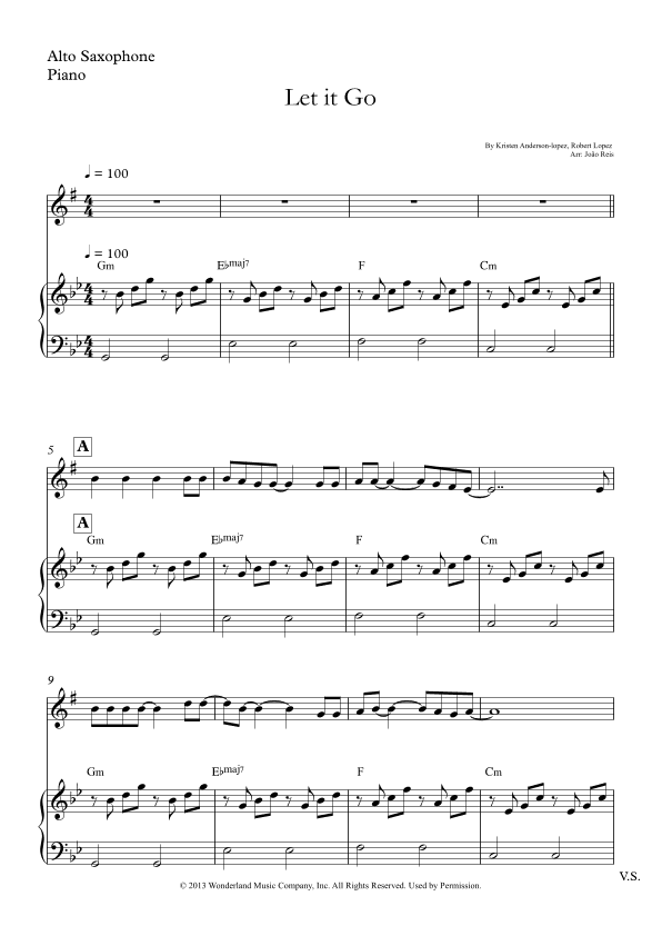 Let It Go (arr. João Reis)