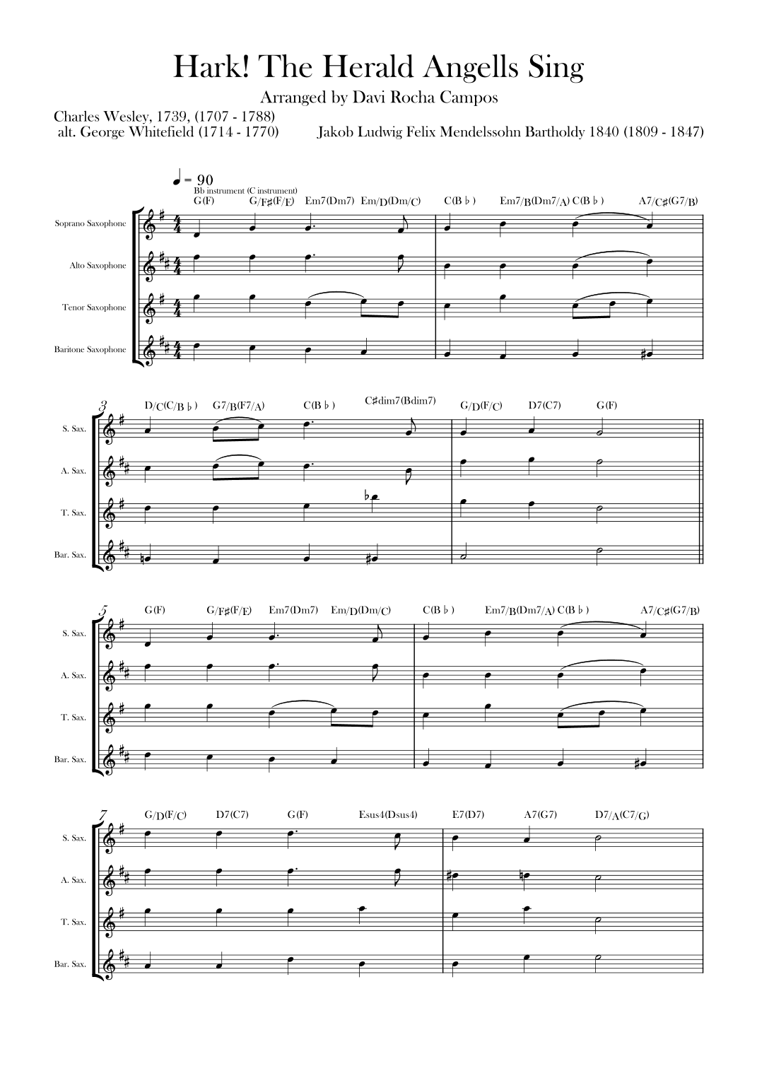 Hark! The Herald Angells Sing (arr. Davi Rocha Campos)