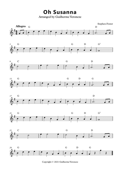 Oh Susanna (arr. Guilherme Veroneze)