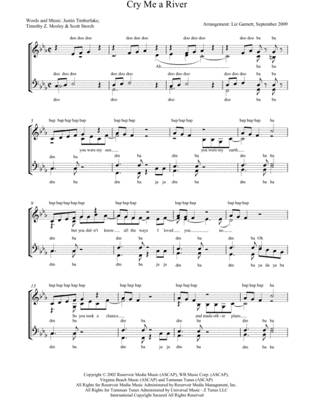 Cry Me A River (arr. Liz Garnett)