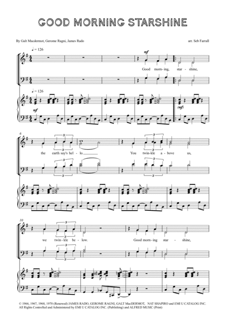 Good Morning Starshine (arr. Sebastian Farrall)