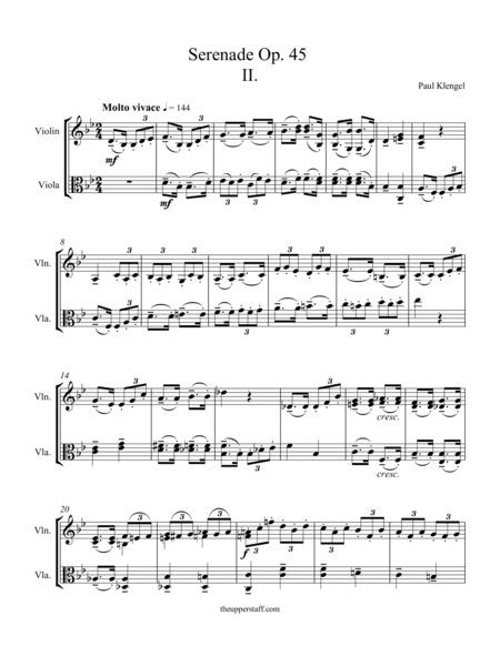 Serenade Op. 45 Movement 2 (arr. Nick Lacanski)