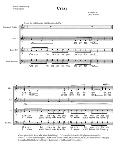 Crazy (arr. Chad Weirick)
