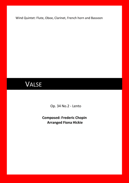 Valse Brilliante in A minor: Op. 34 No.2 - Lento (arr. Fiona Alice Hickie)