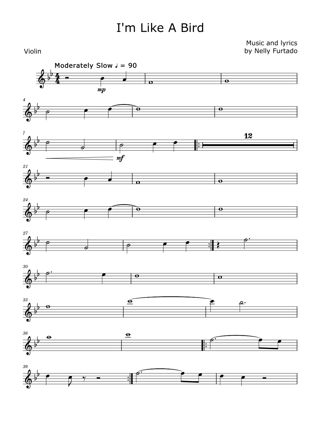 I'm Like A Bird (arr. David Lartey)