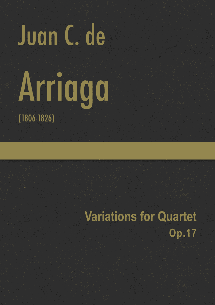 Arriaga - Variations for Quartet, Op.17 (arr. J.G. Cucó Barber)