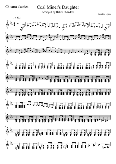 Coal Miner's Daughter (arr. Helios D'Andrea)