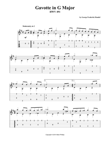Gavotte in G Major (arr. Mark Phillips)