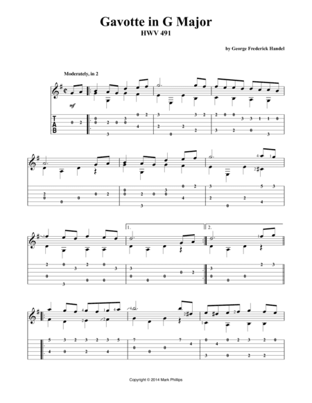 Gavotte in G Major (arr. Mark Phillips)
