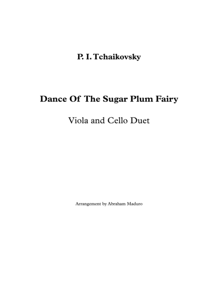 Dance of The Sugar Plum Fairy from The Nutcracker Viola cello Duet (arr. Abraham Maduro)