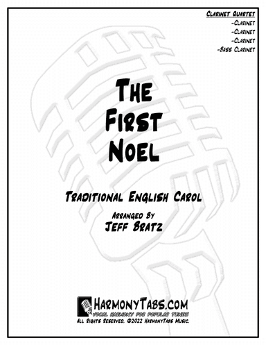 The First Noel (Clarinet Quartet) (arr. Jeff Bratz)