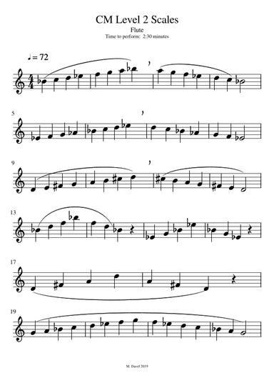 CM Flute Scales Level 2