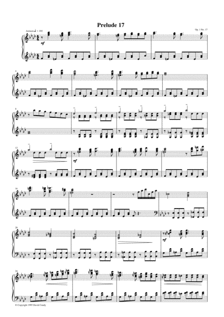 Prelude #17, Op. 1, No. 17