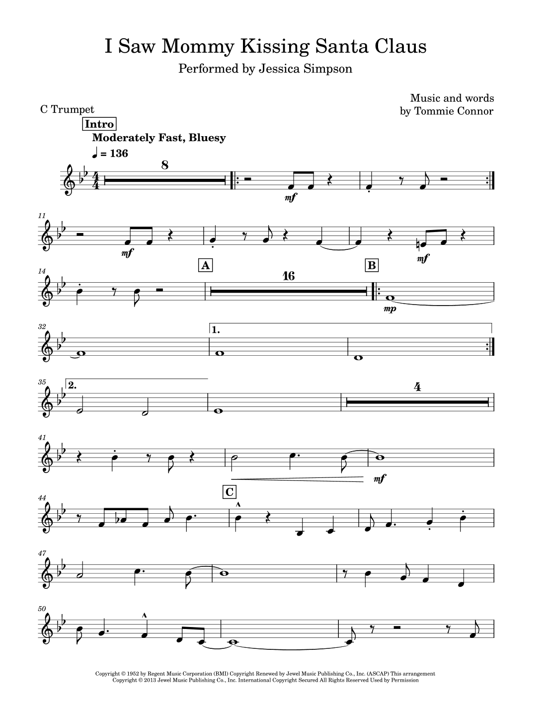 I Saw Mommy Kissing Santa Claus (arr. David Lartey)