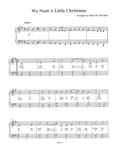 We Need A Little Christmas (arr. Diane M. McGahee)